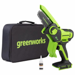 Цепная мини пила аккумуляторная 10см G24MCS10 (без АКБ и ЗУ) 24В Greenworks