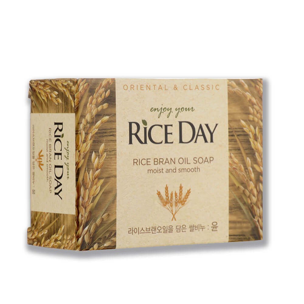 Мыло туалетное с рисовыми отрубями RICE DAY Rice Bran Oil Soap 100 гр