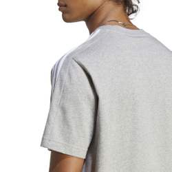 Мужское теннисное поло adidas Essentials Single Jersey 3-Stripes T-Shirt Men - Lightgrey, White