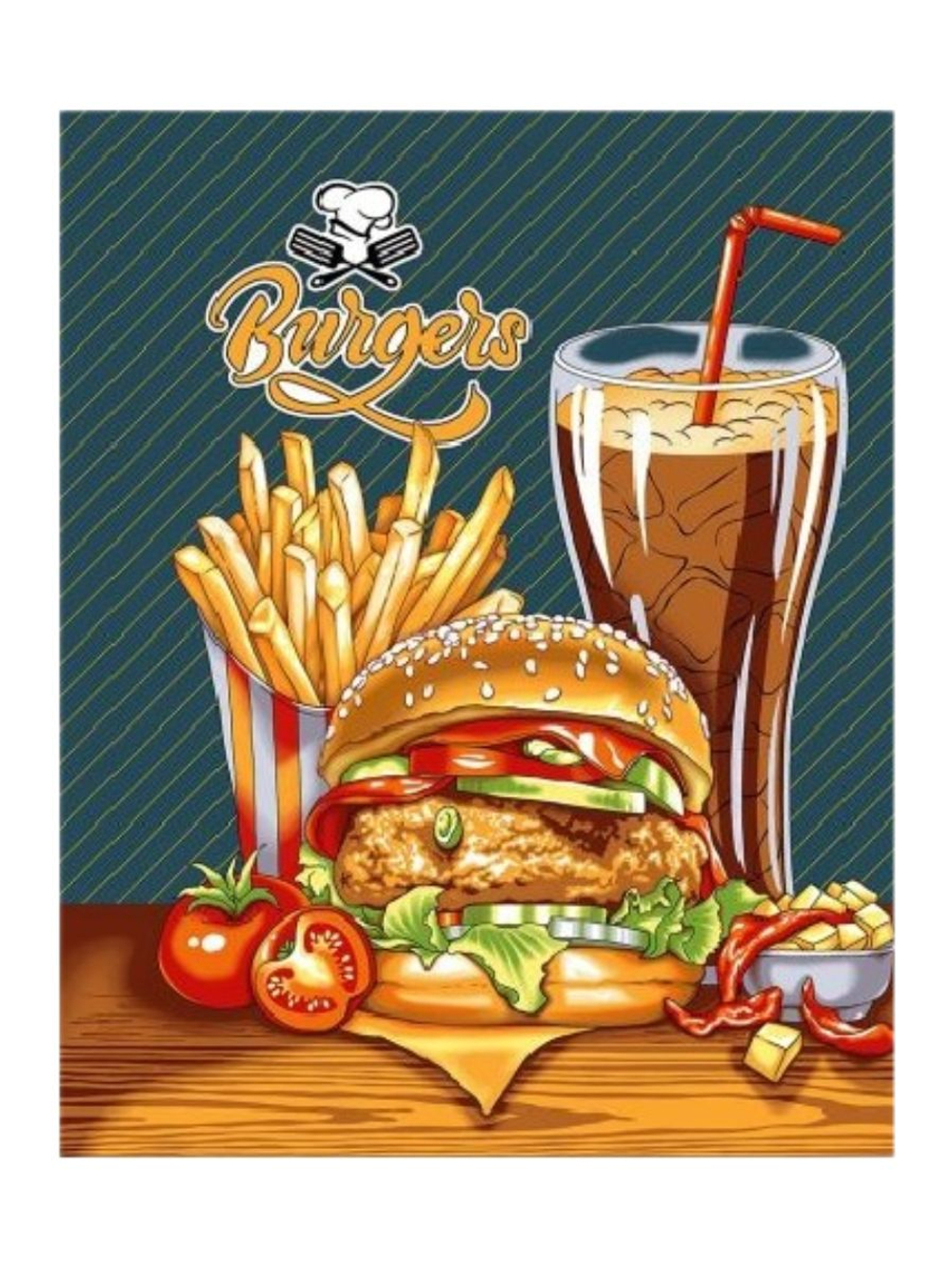 Полотенце кухонное, 3 шт, 45х60см, вафельное