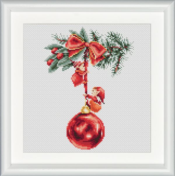 Набор для вышивания нитками Dutch Stitch Brothers, Рождественские гномы 2, канва лён 28 ct, 25х25 см