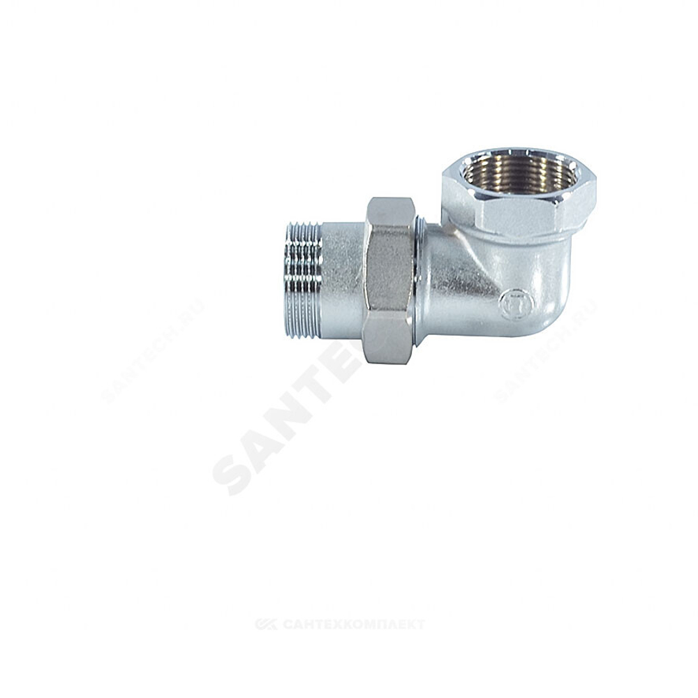 Соединитель латунь хром американка Ду 40 (1 1/2") угловой ВР/НР R19 Giacomini R19X017