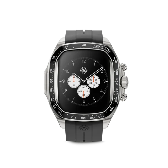 Корпус для Apple Watch CRS46 - Серебристый/Чёрный