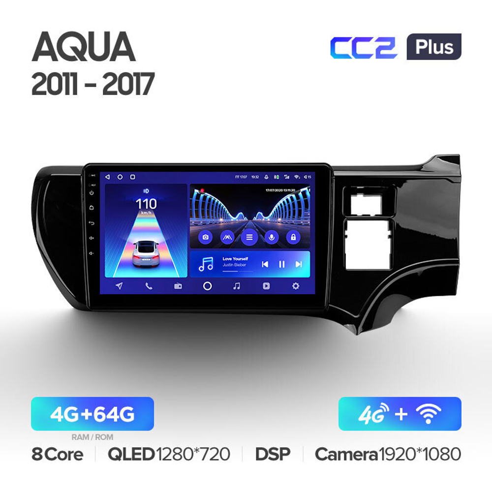 Teyes CC2 Plus 9" для Toyota Aqua 2011-2017 (прав)