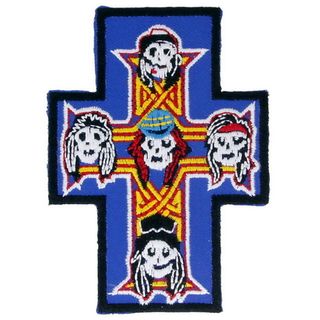 Нашивка Guns N Roses (крест, синий)