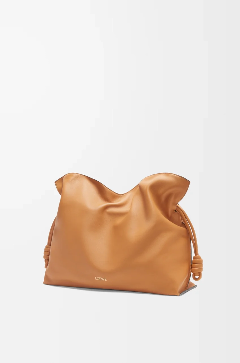 Loewe Большая сумка-клатч Flamenco из телячьей кожи наппа, светло-коричневый