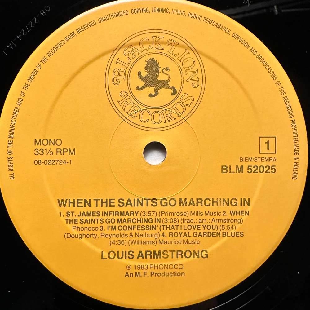Louis Armstrong - When The Saints Go Marching In (Голландия 1983г.)