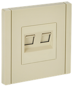 FORTE&PIANO Розетка компьютерная двойная RJ45 кат.6 FP434 ваниль IEK