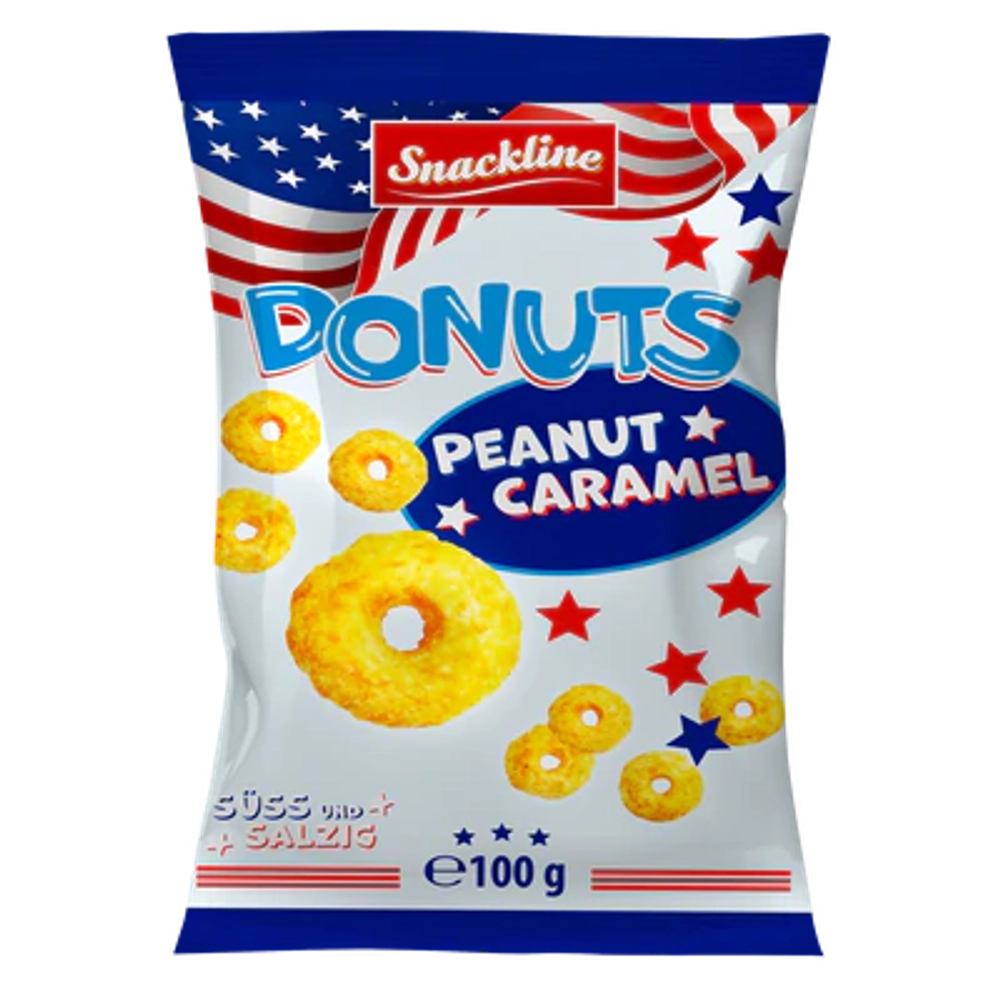 Снеки экструдированные кукурузные с арахисом ТМ Snackline, 100 г