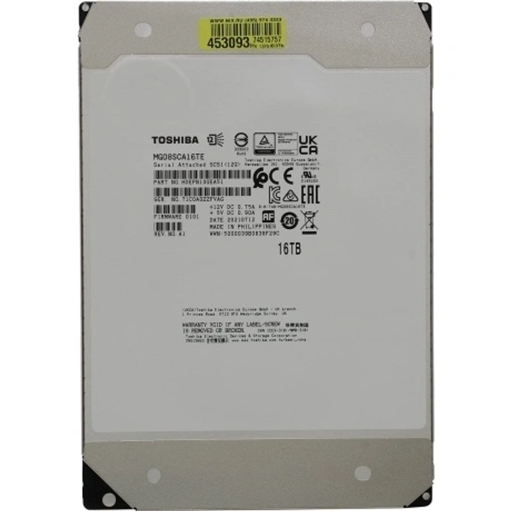 Жесткий диск HDD Toshiba SAS 16Tb (MG08SCA16TE)