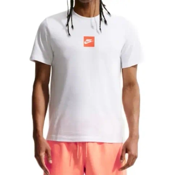Мужская теннисная футболка Nike Sportswear Just Do It - white/black