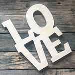 Деревянное слово Love, 15*19 см