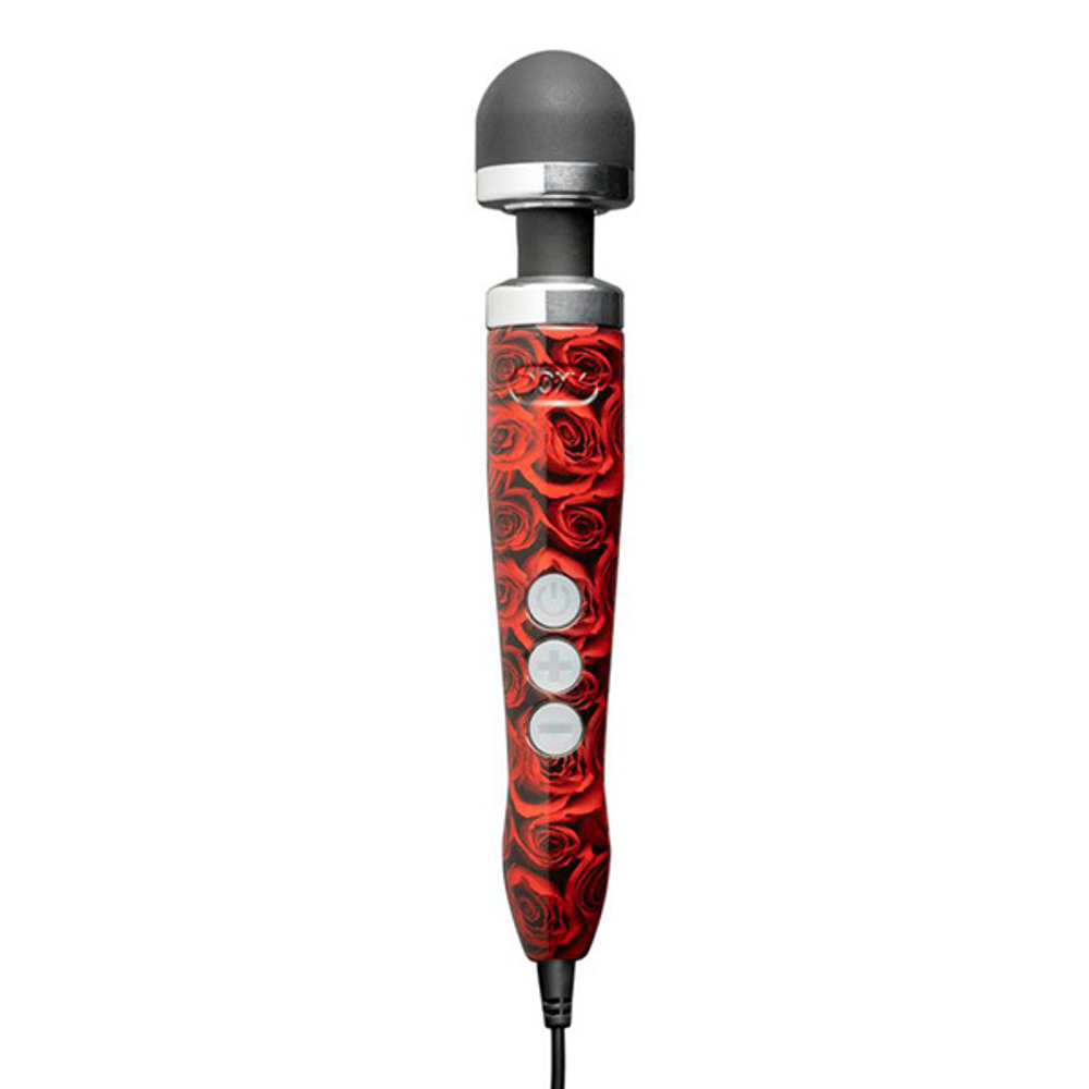 Вибратор-вонд 28см принт Розы Doxy Die Cast 3 Massage Wand Rose