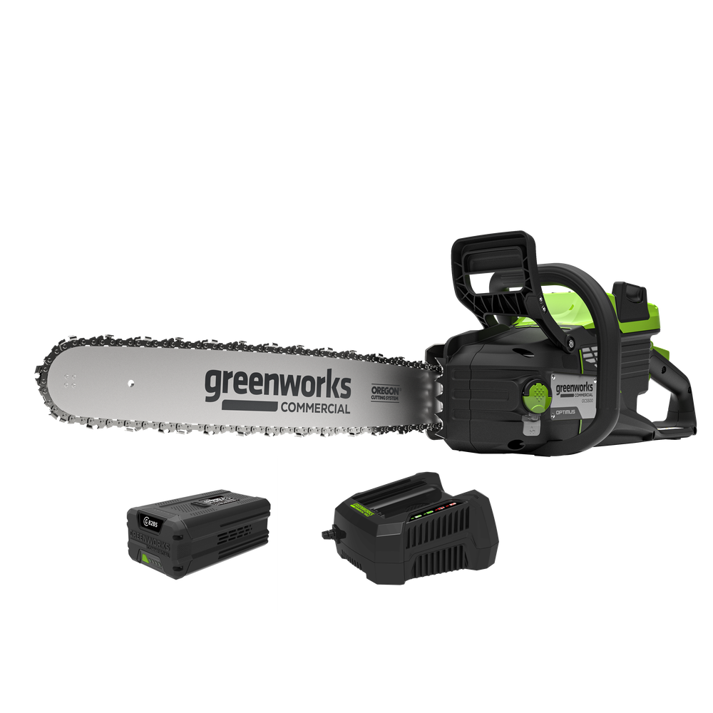 Цепная пила аккумуляторная Greenworks OCS500, 82V, 3 кВт, 40 см, бесщеточная, c АКБ 5Ач и ЗУ (OCS500A1UB)