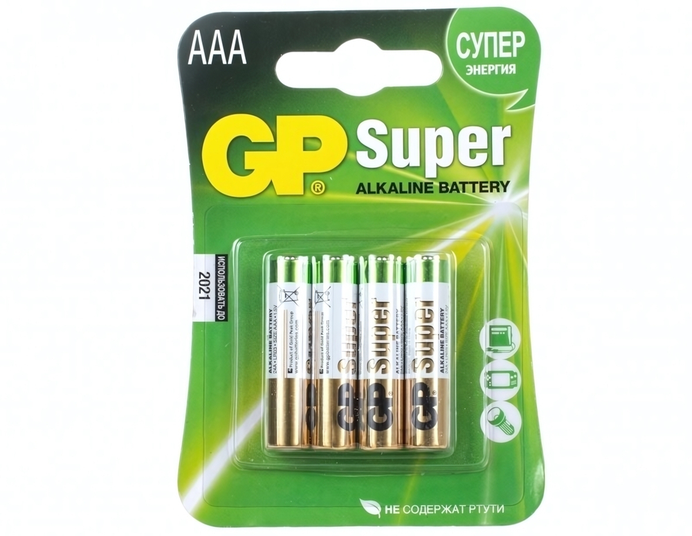 Элемент питания GP LR03 SUPER BL/4 (комплект 4 шт)