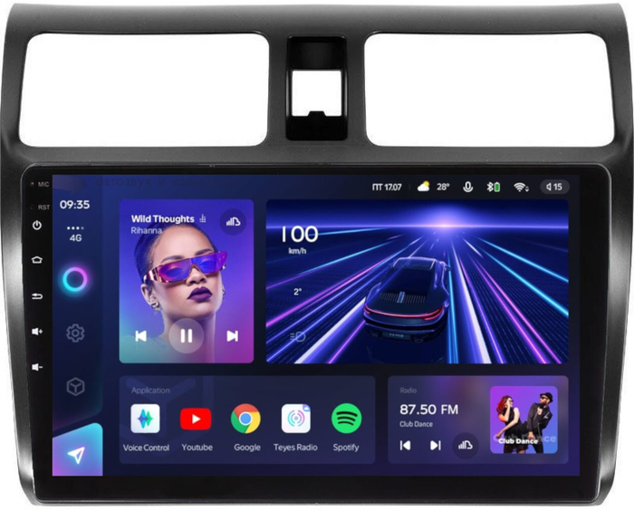 Магнитола для Suzuki Swift 2004-2010 - Teyes CC3 Android 10, Быстрая, CarPlay, SIM-слот
