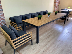 Стол обеденный ТЕЛЛА XL из тика 300x100