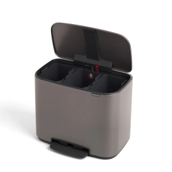 Brabantia Контейнер для мусора Bo 3х11л с сегрегацией, платина 121067