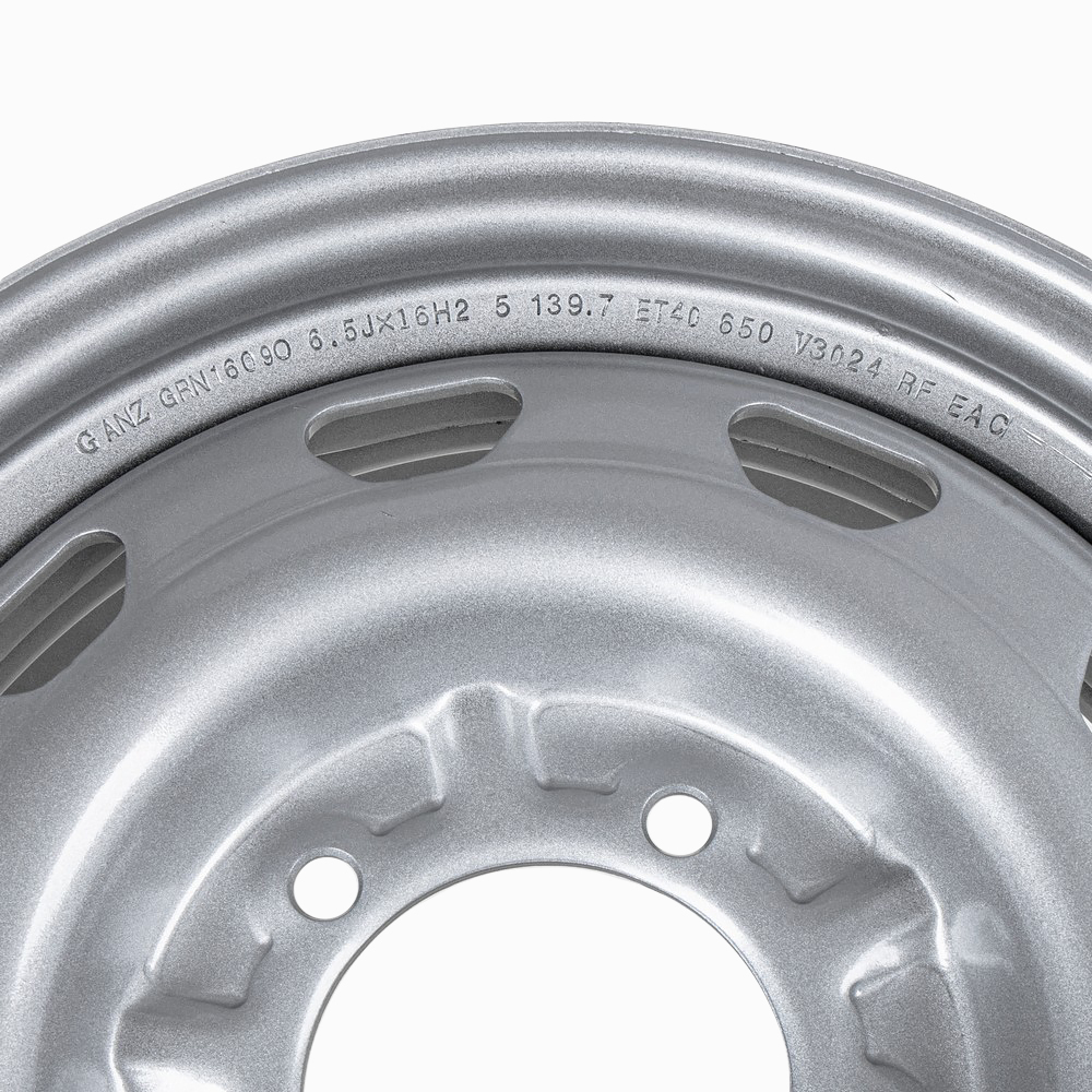 Диск штампованный R16 6.5J 5x139.7/108.6 ET40 ГАЗ, УАЗ GANZ Silver GRN16090