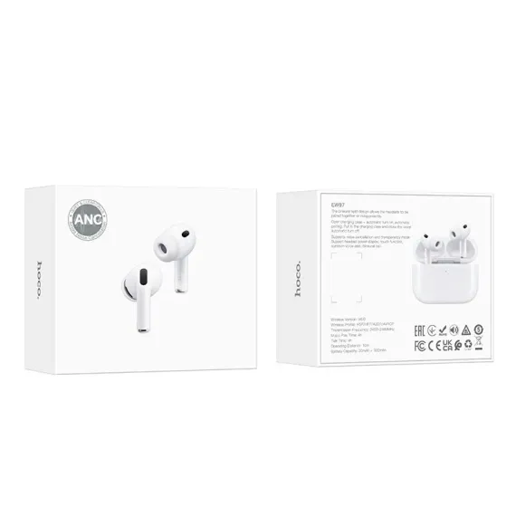 Qulaqlıq / Наушники / Headphones Наушники Bluetooth Hoco EW97 (ANC), в кейсе, сенсорные, цвет белый