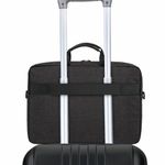 Сумка-портфель BRAUBERG "Pragmatic" с отделением для ноутбука 15-16", серо-черная, 30х42х8 см, 270827
