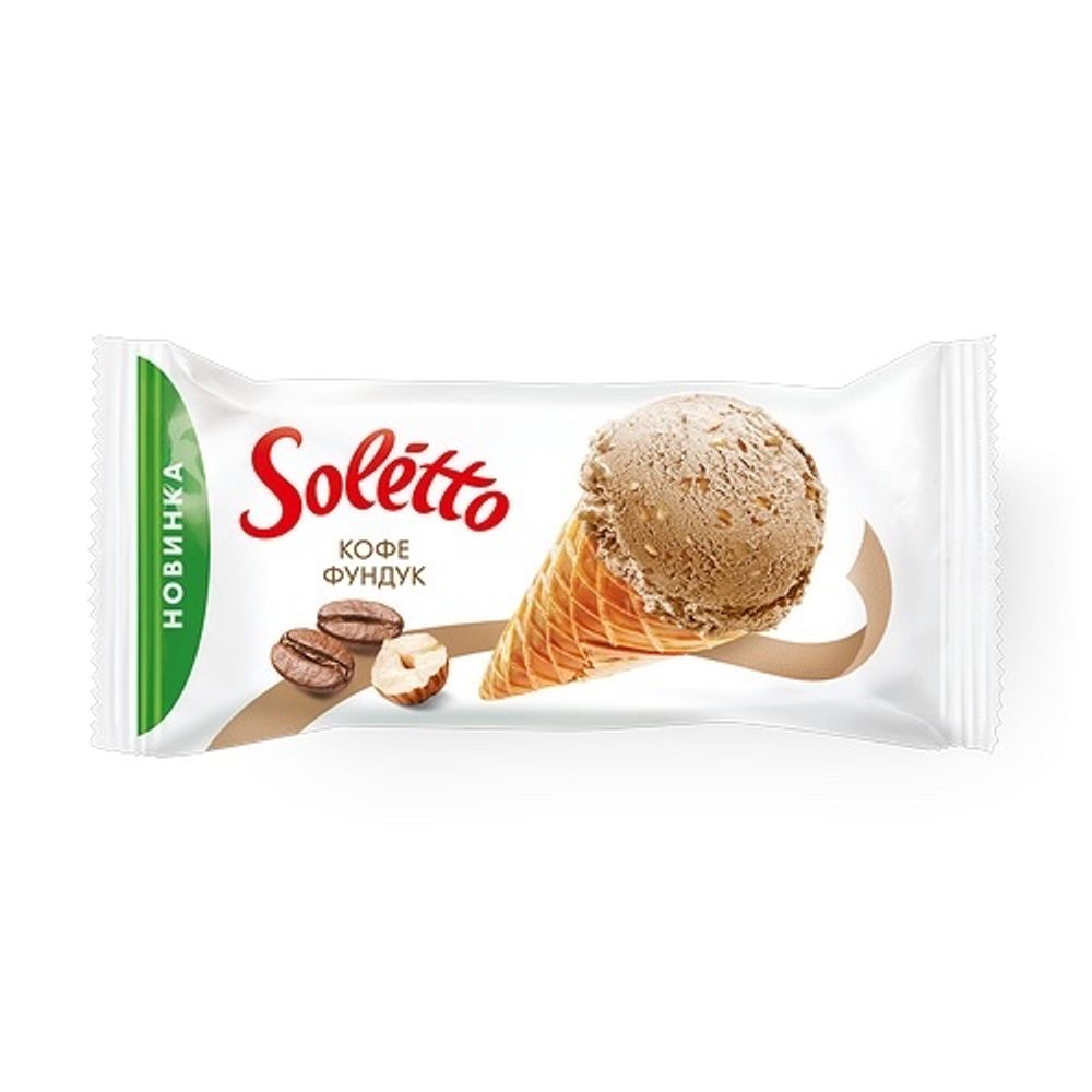 Мороженое Soletto Кофе-Фундук 75г