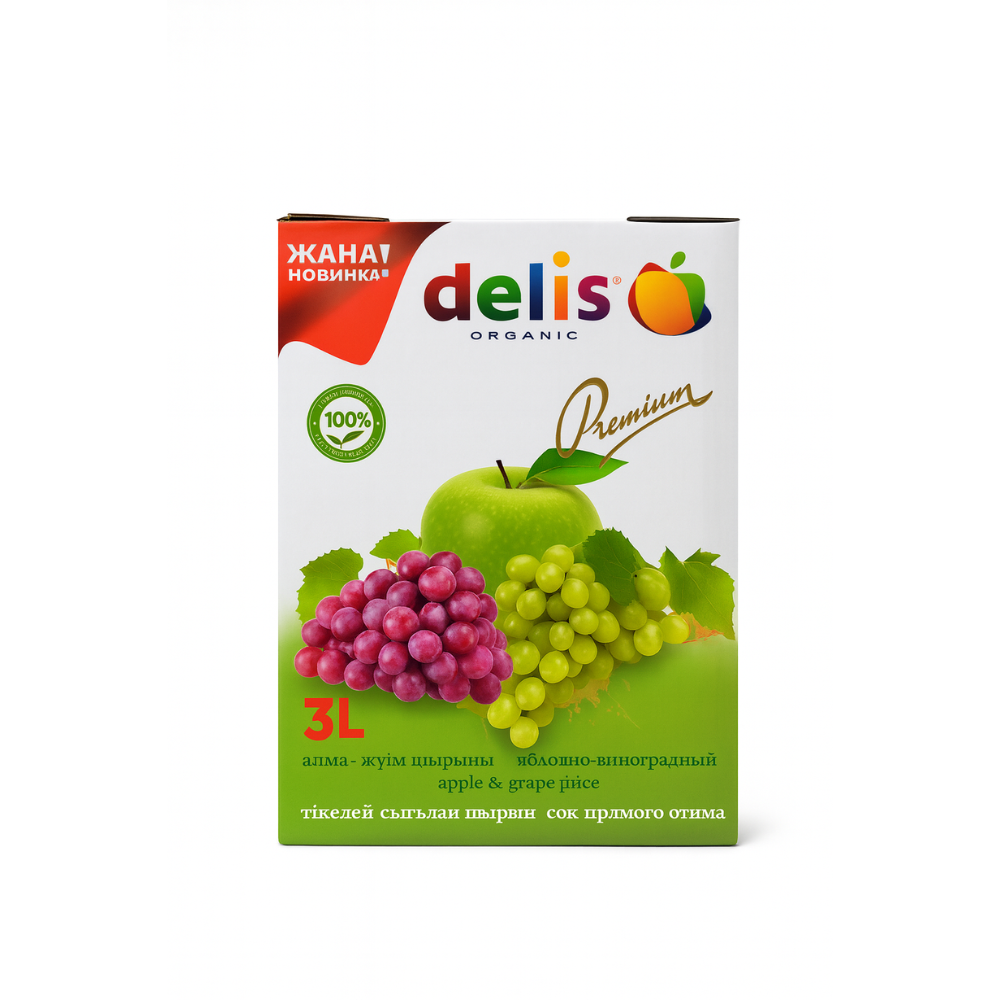 Сок натуральный Delis Яблочно-виноградный 3 л