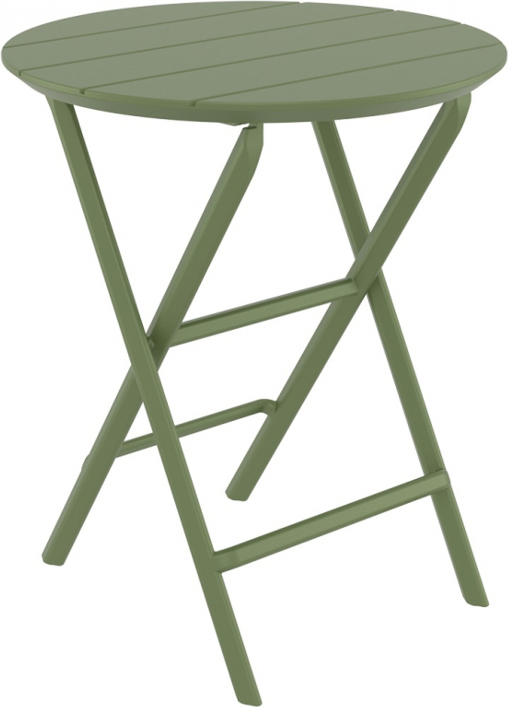 Стол пластиковый складной Siesta Contract Helen Folding Table Ø60, оливковый