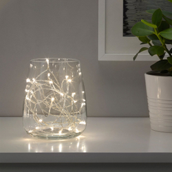 IKEA LEDFYR  (ИКЕА ЛЕДФИР)  -  Гирлянда LED, 24 лампы - для помещений серебристый