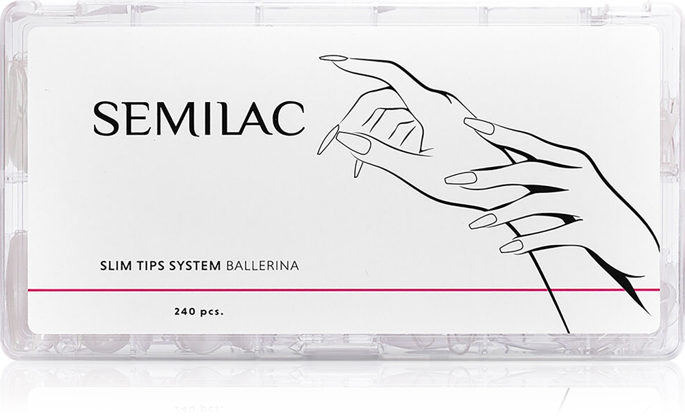 Semilac Slim Tips System - искусственные ногти тип Ballerina, 240 szt.