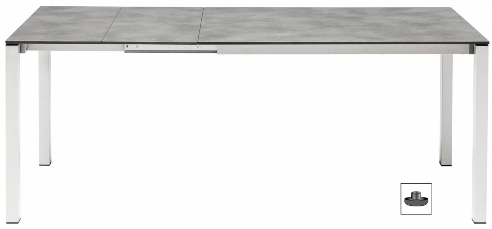 Стол ламинированный раздвижной Scab Design Pranzo Extendable, белый, цементный