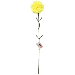 Цветок искусственный «Гвоздика» 68см желтая