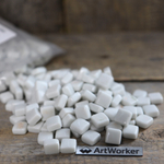 Стеклянная мозаика FLORY12 AW065 12x12 мм белого цвета ArtWorker