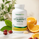 NaturesPlus, витамин C с шиповником, высокая эффективность, 180 таблеток