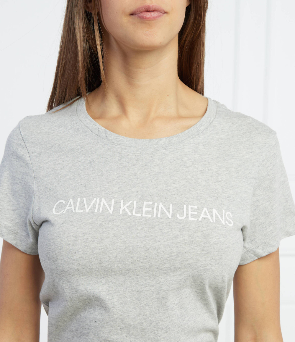 футболка core institutional CALVIN KLEIN JEANS - пепельный(J20J207879)