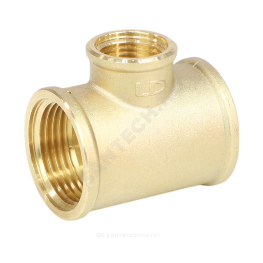 Тройник латунь переходной Ду 25х20х25 (1"х3/4"х1") ВР LD LD.65.523.25x20x25