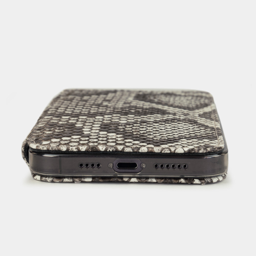 Чехол для iPhone 15 Pro из кожи питона, цвета Natur