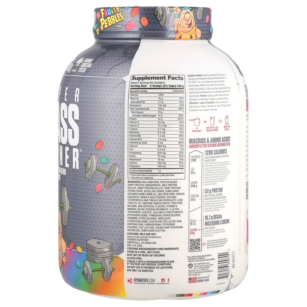 Dymatize, Super Mass Gainer ™, фруктовые камешки, 2,7 кг (6 фунтов)