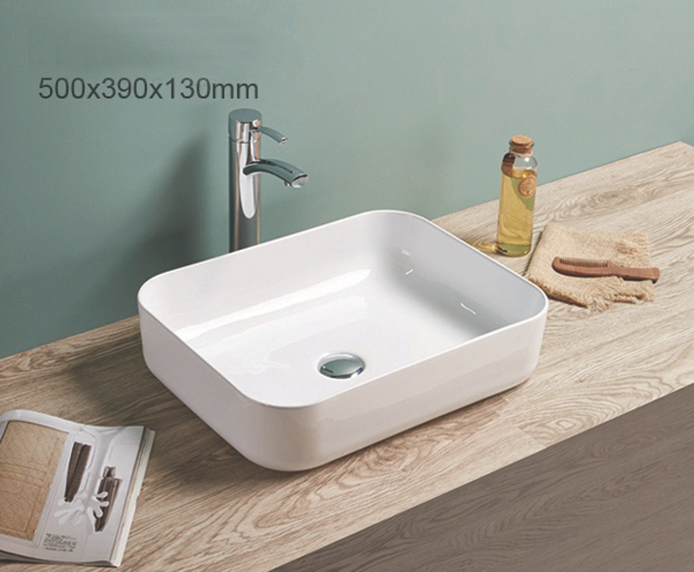 Раковина Azario накладная 500х390х130 белая (AZ-78109)