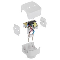 Разветвитель электрический ЭРА SP-2-USB-W на 2 розетки + 2xUSB 2400mA без заземления 10А белый | Электротовары