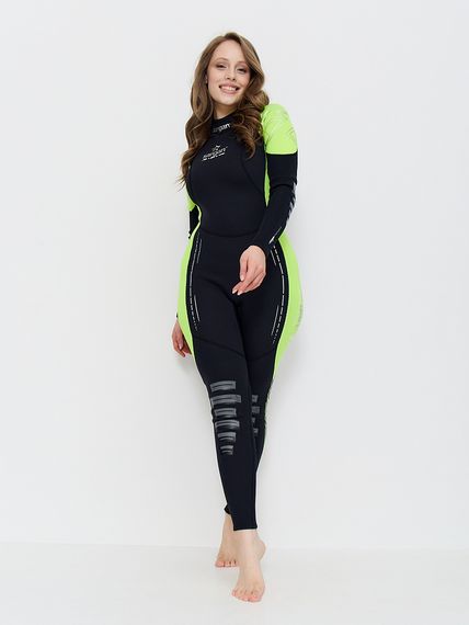Гидрокостюм Sargan Nero 2.0 Long lady 2 мм черно-желтый