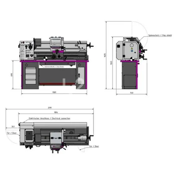 Токарный станок Optimum OPTIturn TM 3310D