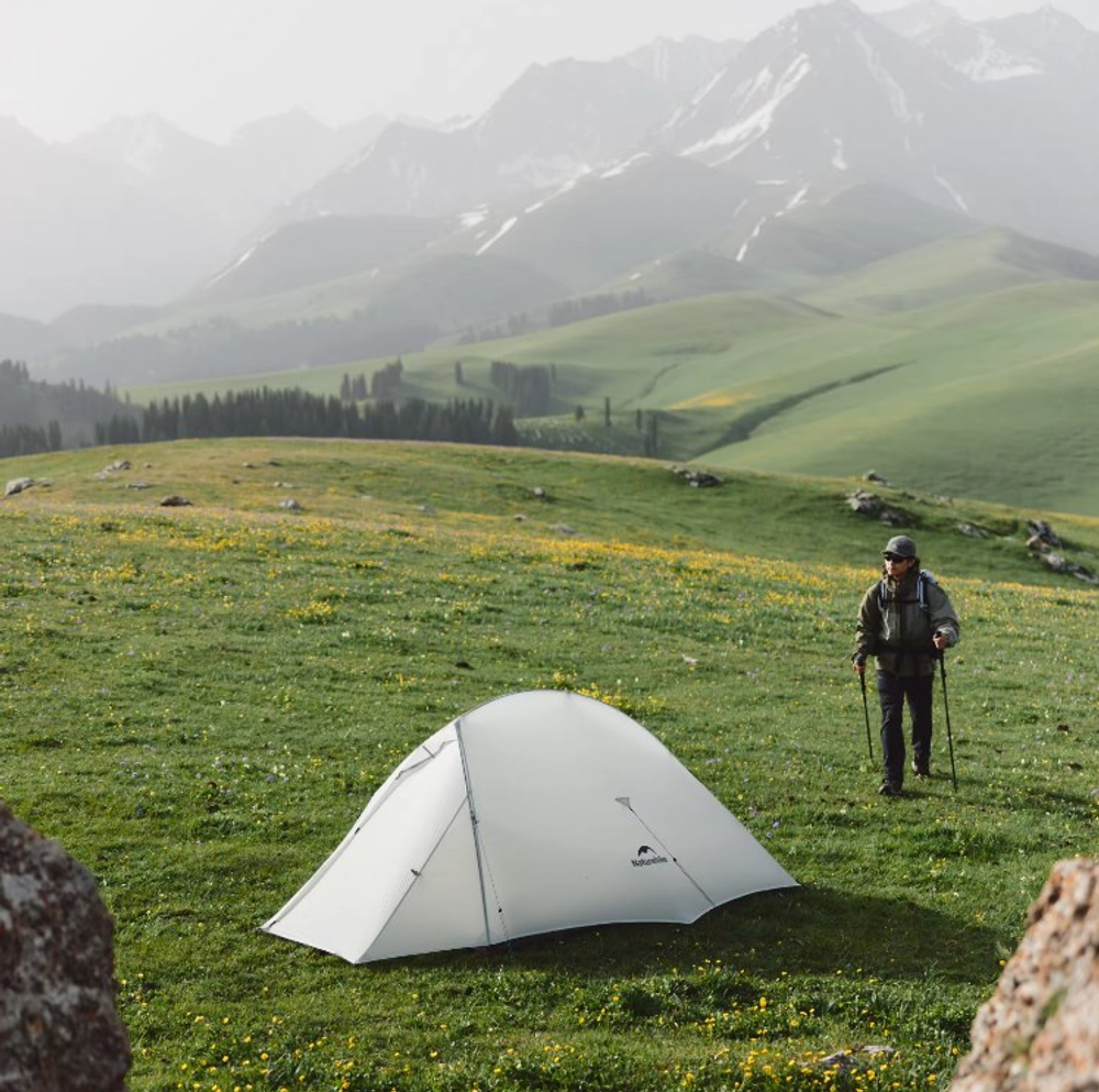 Палатка Naturehike Cloud Up UL Si 1-местная, алюминиевый каркас, серая, CNK2450WS017-G1