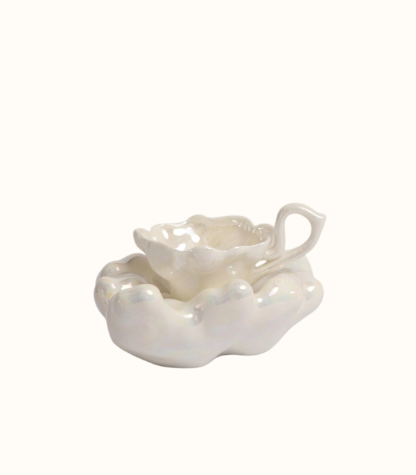 Кофейная пара – Облако, перламутровая | Htonic ceramic