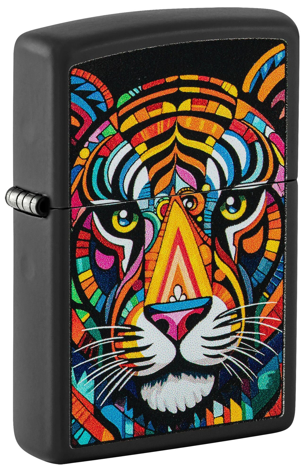 Зажигалка ZIPPO Tiger Stripes Design с покрытием Black Matte, латунь/сталь, черная, 38x13x57 мм, шт