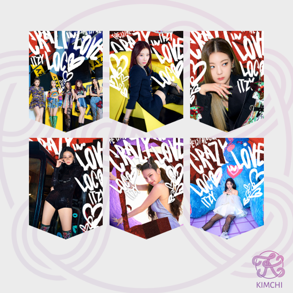 Набор флажков на веревке ITZY - Crazy in love Набор флажков на веревке ITZY - Crazy in love