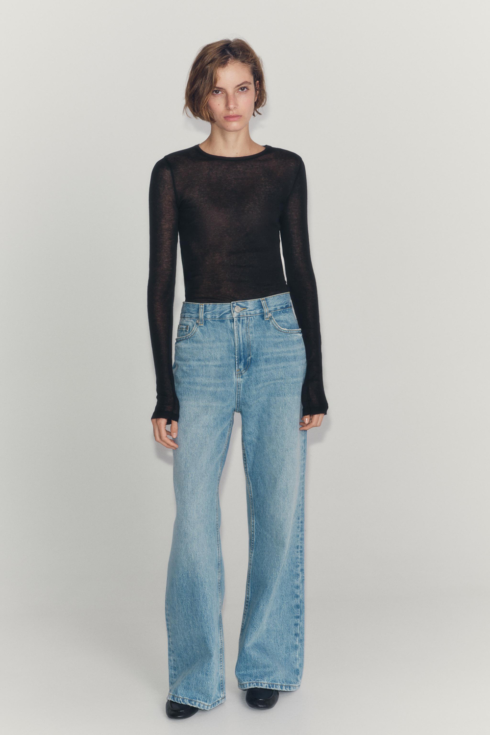 ДЖИНСЫ RELAXED FLARE С НИЗКОЙ ПОСАДКОЙ — ZW COLLECTION — ZARA