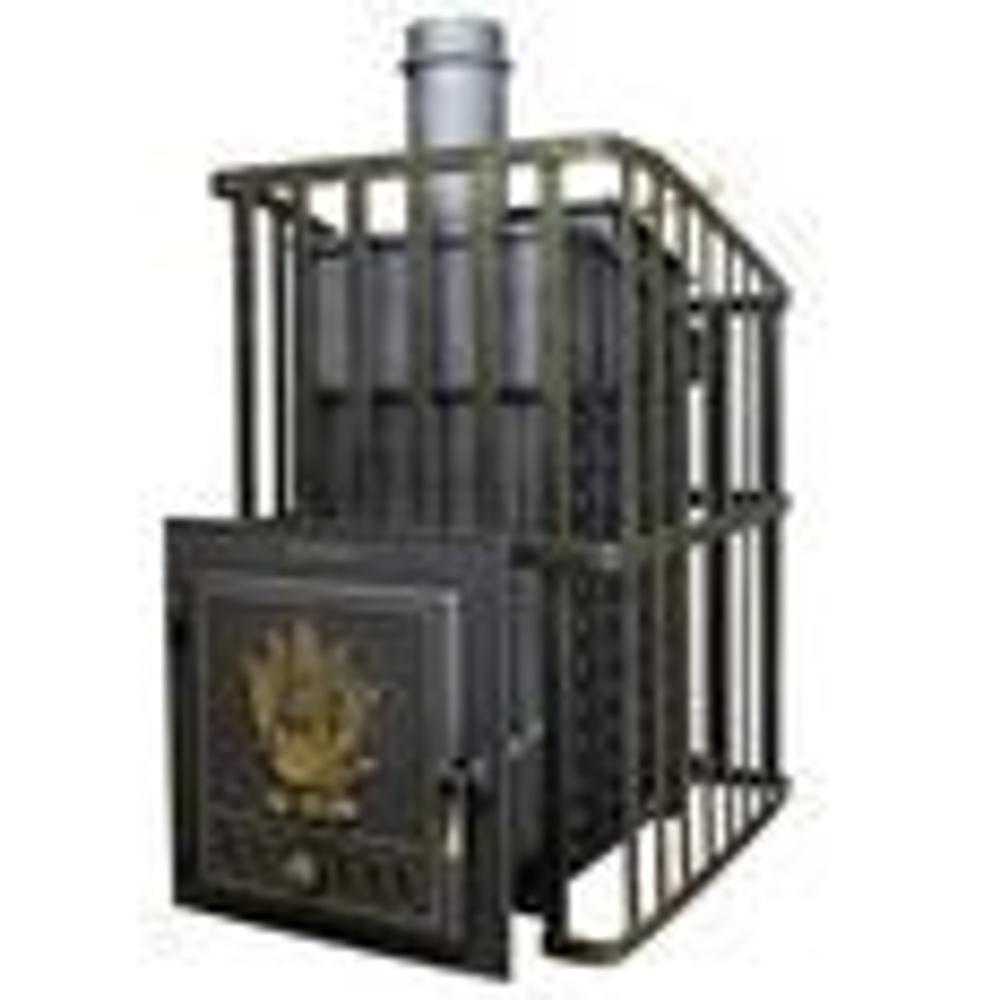 Печь для бани Гефест ЗК Ураган-45 дверца без стекла сетка-каменка
