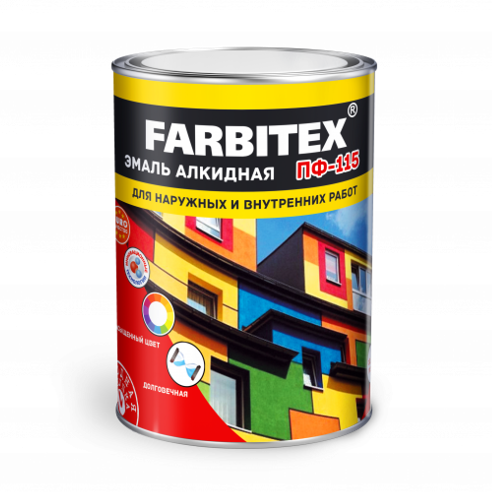 !!!РАСПРОДАЖА  Эмаль ПФ-115 Изумрудная 1,8кг FARBITEX