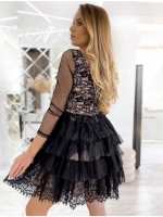 платье кружевное с пышной юбкой из гипюра + plus size